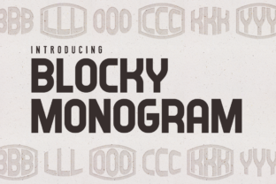 Blocky Monogram: A Decorative Font for Editorial Design