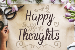 Happy Thoughts: A Script Handwritten Font for Creative Branding