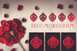 Heart Deco Monogram for Web Designers and Brand Creators