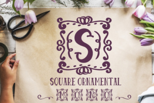 Square Ornamental Monogram: A Decorative Font for Creative Crafters