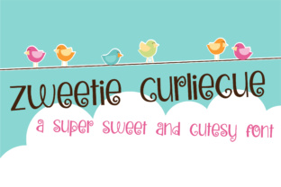 Zweetie Curliecue: A Whimsical Script Font for Editorial Design